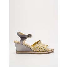 LIBRE COMME L'AIR - Sandales/Nu pieds jaune en cuir - Femme - Taille 35 - Modz