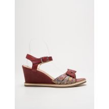 LIBRE COMME L'AIR - Sandales/Nu pieds rouge en cuir - Femme - Taille 40 - Modz