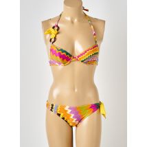 RASUREL - Maillot de bain 2 pièces jaune en polyamide - Femme - Taille TU - Modz
