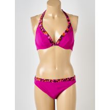 RASUREL - Maillot de bain 2 pièces rose en polyamide - Femme - Taille TU - Modz