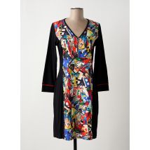 MALOKA - Robe mi-longue noir en viscose - Femme - Taille 36 - Modz