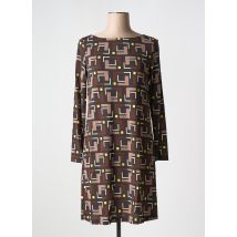 MALIPARMI - Robe mi-longue marron en viscose - Femme - Taille 40 - Modz