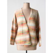 MAEVY - Gilet manches longues orange en merinos - Femme - Taille TU - Modz