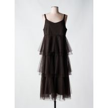MARC AUREL - Robe longue noir en polyester - Femme - Taille 38 - Modz
