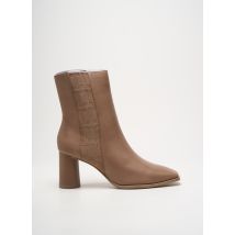 TAMARIS - Bottines/Boots beige en cuir - Femme - Taille 40 - Modz