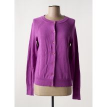 WHITE STUFF - Gilet manches longues violet en coton - Femme - Taille 46 - Modz