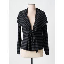 MYRINE - Gilet manches longues noir en coton - Femme - Taille 36 - Modz