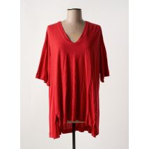 OZAI N KU - T-shirt rouge en lin - Femme - Taille 38 - Modz