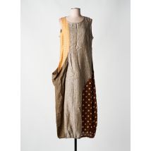 ALEMBIKA - Robe longue marron en lin - Femme - Taille 42 - Modz