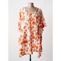 GERSHON BRAM - Tunique manches courtes orange en viscose - Femme - Taille 46 - Modz