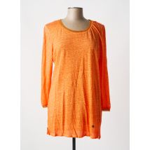 MALVIN - Pull tunique orange en lin - Femme - Taille 48 - Modz