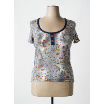 LOLESFILLES - T-shirt bleu en viscose - Femme - Taille 46 - Modz