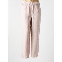 VETONO - Pantalon droit rose en lin - Femme - Taille 42 - Modz