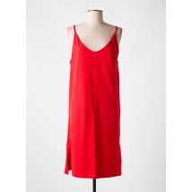 LAZY & COSY - Robe mi-longue rouge en coton - Femme - Taille 36 - Modz