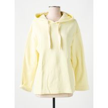 LAZY & COSY - Sweat-shirt à capuche jaune en lin - Femme - Taille 38 - Modz