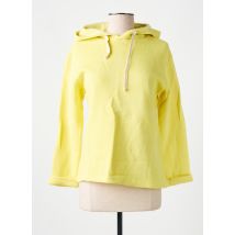 LAZY & COSY - Sweat-shirt à capuche jaune en coton - Femme - Taille 36 - Modz