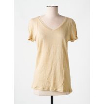 LAZY & COSY - T-shirt beige en lin - Femme - Taille 42 - Modz