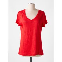 LAZY & COSY - T-shirt rouge en lin - Femme - Taille 42 - Modz