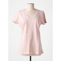 LAZY & COSY - T-shirt rose en coton - Femme - Taille 42 - Modz