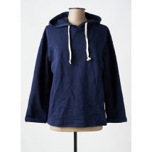 LAZY & COSY - Sweat-shirt à capuche bleu en coton - Femme - Taille 42 - Modz