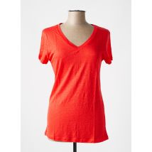 LAZY & COSY - T-shirt orange en lin - Femme - Taille 42 - Modz