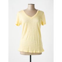 BLEU MARIN - T-shirt jaune en lin - Femme - Taille 42 - Modz