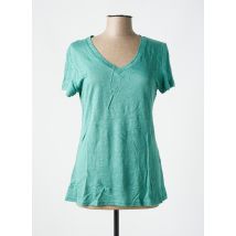 BLEU MARIN - T-shirt vert en lin - Femme - Taille 42 - Modz