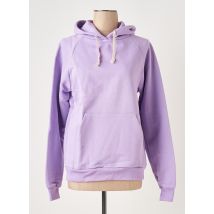 LAZY & COSY - Sweat-shirt à capuche violet en coton - Femme - Taille 36 - Modz