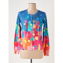 ANNA & GABRI - Gilet manches longues bleu en viscose - Femme - Taille 40 - Modz