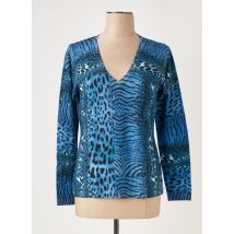 ANNA & GABRI - Pull bleu en merinos - Femme - Taille 40 - Modz