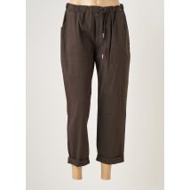 MARIE LA LUNE - Jogging marron en coton - Femme - Taille 44 - Modz