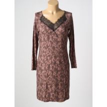 ANTIGEL - Chemise de nuit marron en viscose - Femme - Taille 40 - Modz