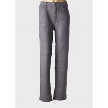 QUATRE VINGT JOURS - Pantalon slim gris en polyester - Femme - Taille 48 - Modz