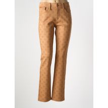 QUATRE VINGT JOURS - Pantalon slim beige en polyester - Femme - Taille 46 - Modz