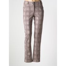 MERI & ESCA - Pantalon slim marron en polyester - Femme - Taille 40 - Modz