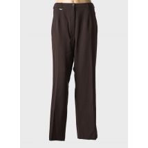 RICHY - Pantalon droit marron en polyester - Femme - Taille 50 - Modz