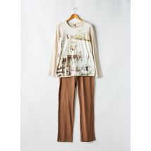 SENORETTA - Pyjama marron en coton - Femme - Taille 42 - Modz