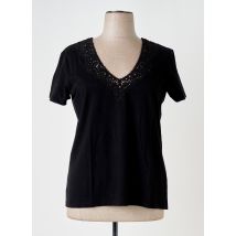 7 SEASONS - T-shirt noir en lin - Femme - Taille 54 - Modz