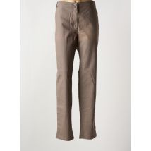 ADELINA BY SCHEITER - Pantalon droit marron en coton - Femme - Taille 54 - Modz