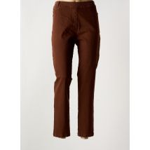 AGATHE & LOUISE - Jeans coupe slim marron en coton - Femme - Taille 52 - Modz