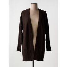 FRANSA - Gilet manches longues marron en viscose - Femme - Taille 40 - Modz