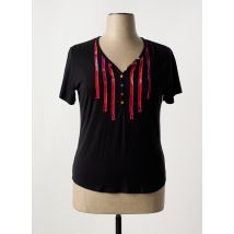 CLAUDE DE SAIVRE - T-shirt noir en viscose - Femme - Taille 46 - Modz