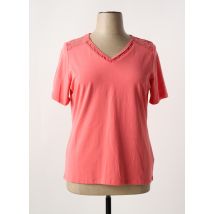 EL INTERNATIONALE - T-shirt rose en coton - Femme - Taille 50 - Modz