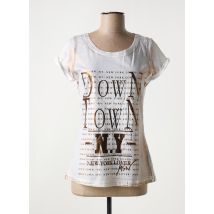 MASSANA - T-shirt beige en coton - Femme - Taille 40 - Modz