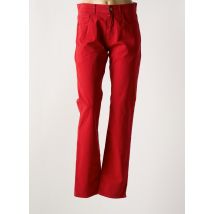 LUCCHINI - Pantalon droit rouge en coton - Femme - Taille 42 - Modz