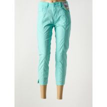 QUATRE VINGT JOURS - Pantalon 7/8 bleu en coton - Femme - Taille 38 - Modz