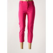 CARLA D ANGELI - Pantalon 7/8 rose en polyester - Femme - Taille 38 - Modz