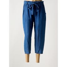 QUATRE VINGT JOURS - Pantalon 7/8 bleu en lyocell - Femme - Taille 40 - Modz