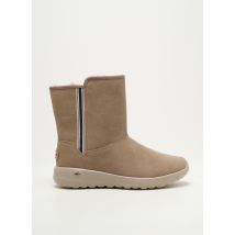 SKECHERS - Bottines/Boots beige en cuir - Femme - Taille 36 - Modz