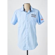 SUPERFIELD - Chemise manches courtes bleu en coton - Homme - Taille M - Modz